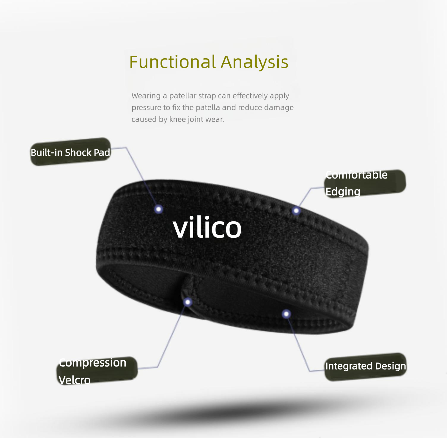 1PC Patella Kneecap Band Silic - đánh giá và giá Running Gear Knee